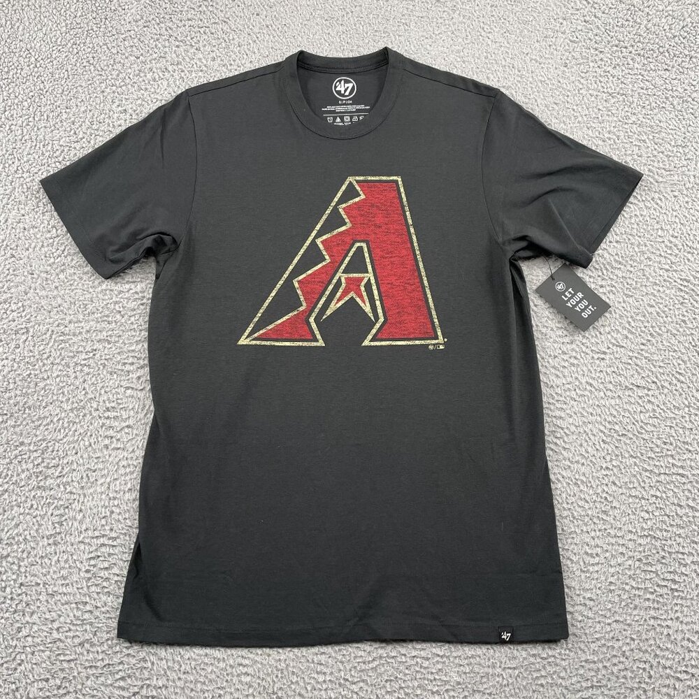 NWT Arizona Diamondbacks T-Shirt Mens Small Black '47 Brand MLB Baseball